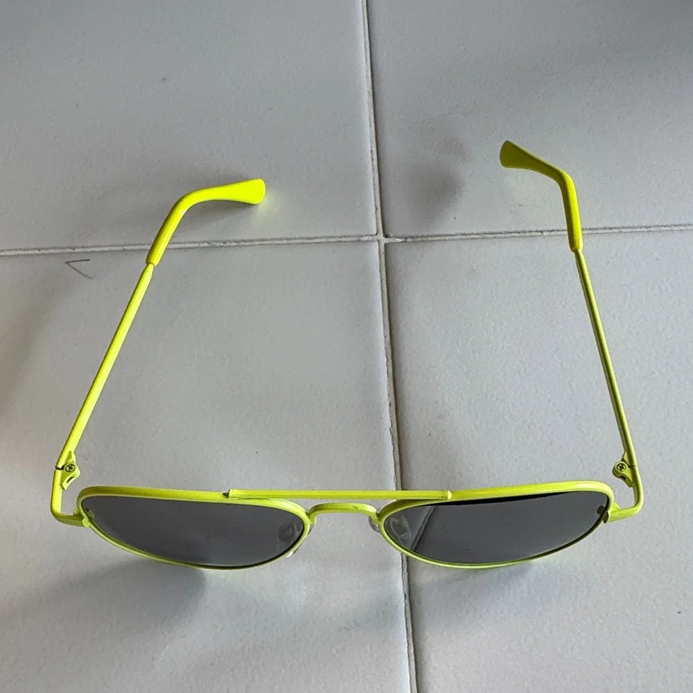 Justice Kids Sunglasses with Neon Pink and Yellow Case
